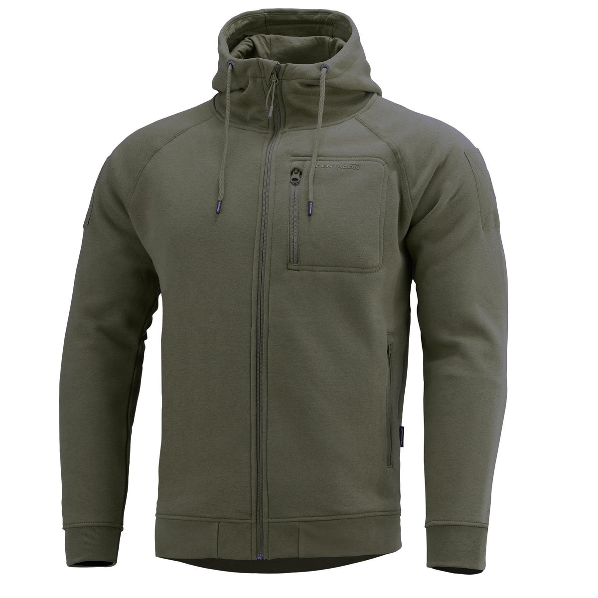 Sweat à capuche Pentagon Leonidas 2.0 en coton-polyester à emplacements auto-agrippants et poche poitrine