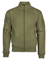 Sweat tactique Mil-Tec en molleton coton polyester à glissière avec poches de bras