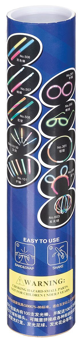 Bâtons lumineux chimiques de cou MFH 20 x 0,5 cm rouleau de 65 avec connecteurs