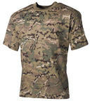 T-shirt US manches courtes MFH 170 g/m² coton à impression réactive col renforcé