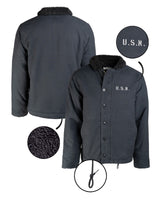 Blouson type US Navy N-1 Mil-Tec en coton avec doublure peluche et glissière métallique