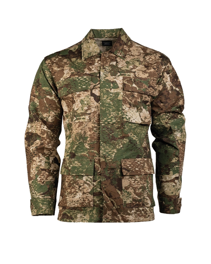 Veste de combat US BDU Mil-Tec en coton Ripstop 200 g/m² à coudes renforcés