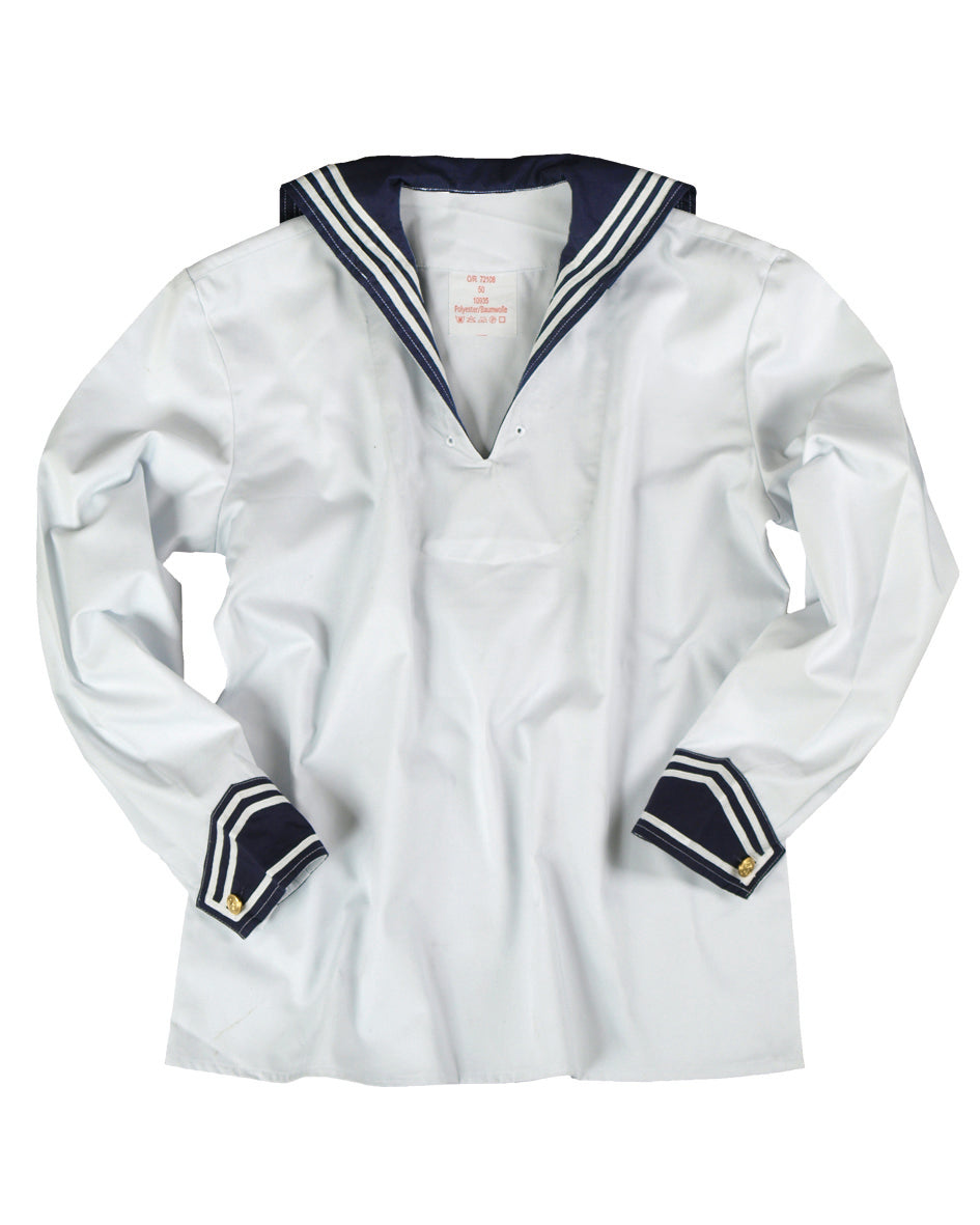 Chemise de marine Bundeswehr Mil-Tec en serge polycoton avec grand col marin