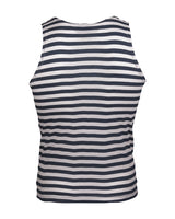 Débardeur type russe Mil-Tec en coton jersey simple 150 g/m² à rayures teintes en fil
