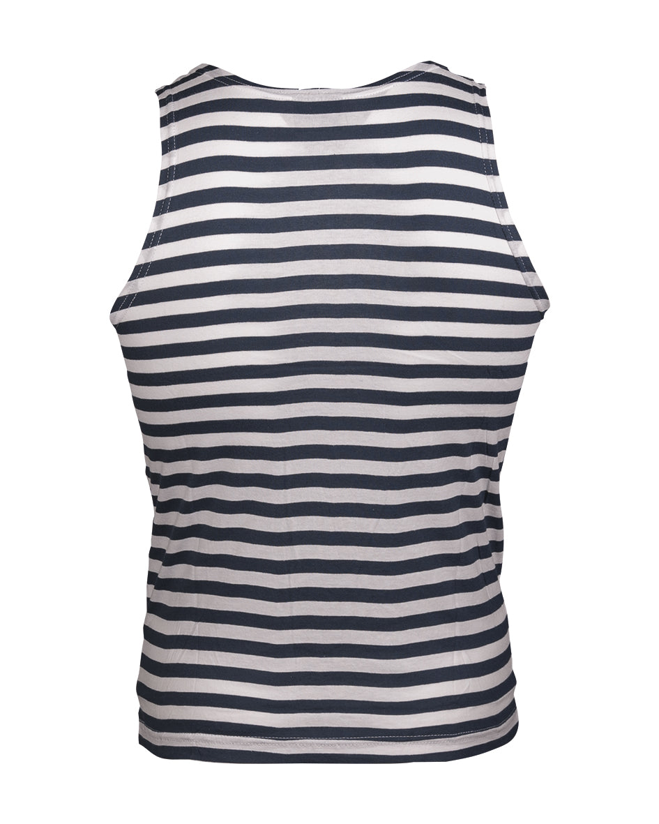 Débardeur type russe Mil-Tec en coton jersey simple 150 g/m² à rayures teintes en fil