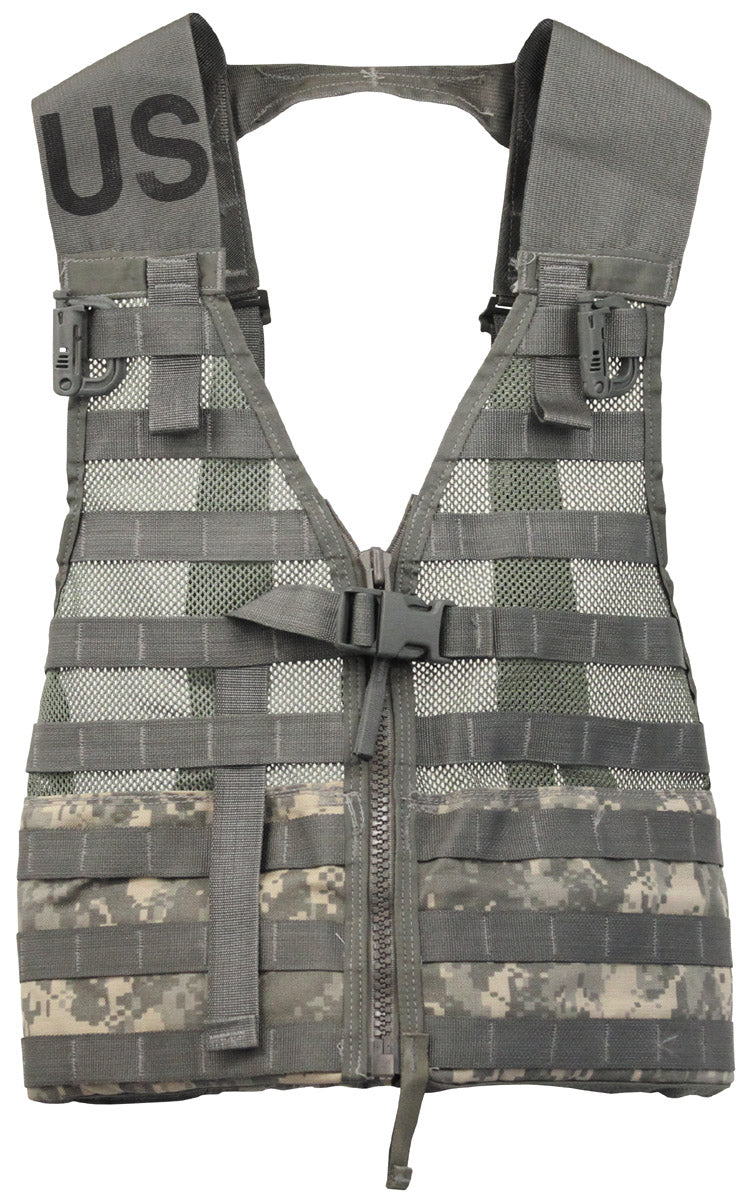 Gilet de portage américain à fixation MOLLE, surplus comme neuf pour le terrain