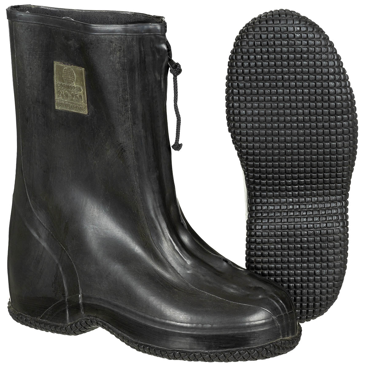 Surchaussures allemandes en caoutchouc, surplus d'occasion, lot de 5