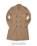 Trench-coat de l'armée italienne, manteau long de surplus militaire d'occasion