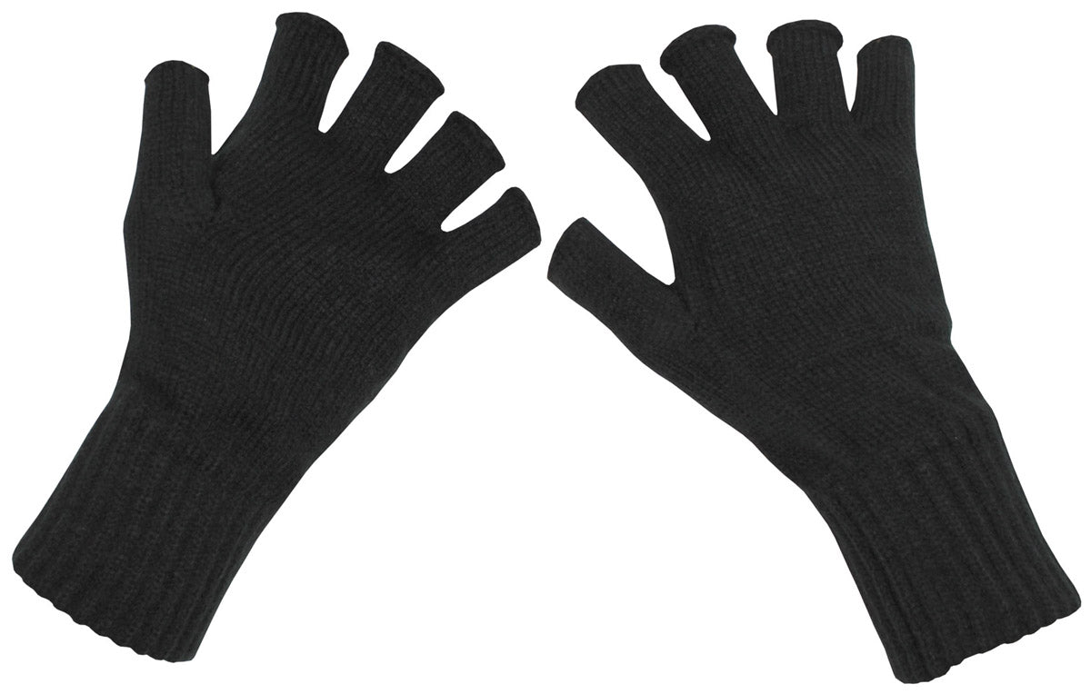 Gants tricotés MFH sans doigts en maille fine 100 % polyacrylique