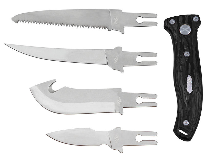 Couteau multifonctions Fox Outdoor Hunter à 4 lames interchangeables acier 3Cr13MoV