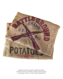 Sac en toile de jute type US de la Seconde Guerre mondiale, pièce d'occasion