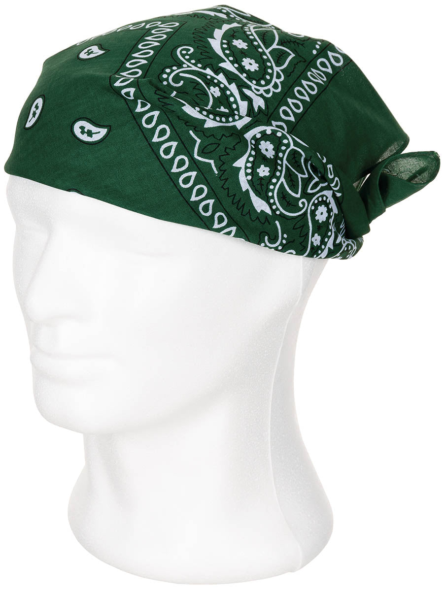 Bandana MFH en coton 55 x 55 cm, carré classique à porter au cou ou sur la tête