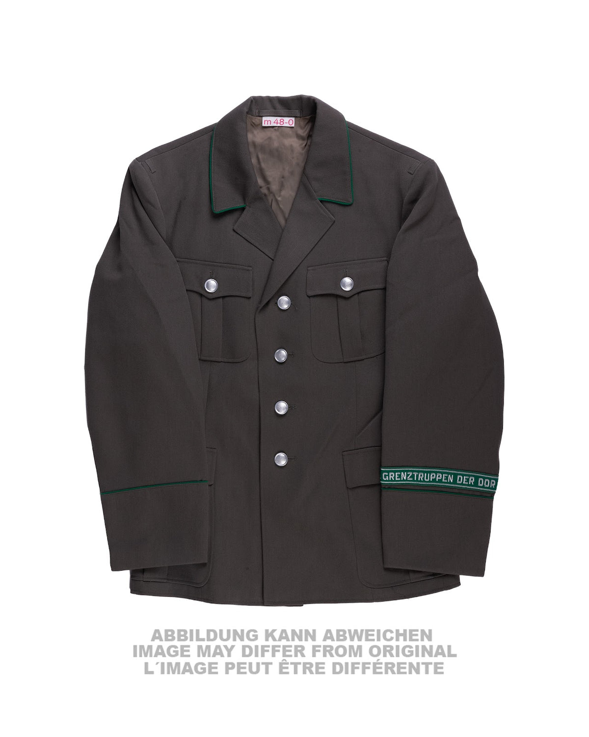 Veste d'uniforme des troupes frontalières est-allemandes avec bande de manche