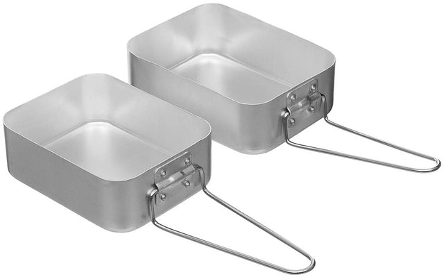 Gamelle MFH type néerlandais en aluminium 2 pièces de 1 l et 700 ml 370 g