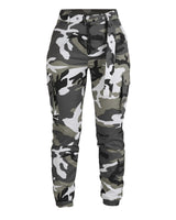 Pantalon cargo femme Mil-Tec en polyester-coton à taille haute et ceinture amovible