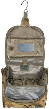 Trousse de toilette à suspendre MFH en polyester 23 x 26 cm avec miroir amovible