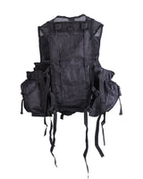 Gilet d'intervention tactique Mil-Tec en polyester 600D à neuf poches et poignée dorsale