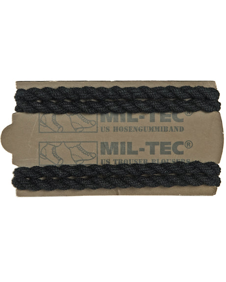 Élastiques de pantalon type US Mil-Tec en polyester à crochets acier en S, lot de 2 paires