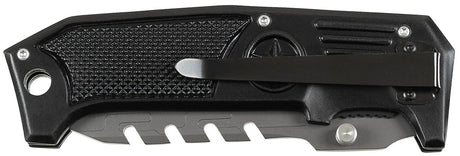 Couteau pliant Fox Outdoor 23,5 cm lame 10,3 cm à dos cranté manche métal