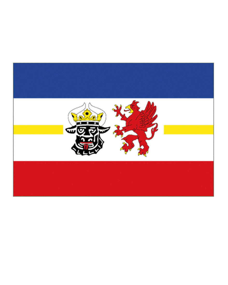 Drapeau du Land de Mecklembourg-Poméranie-Occidentale Mil-Tec polyester 90 x 150 cm