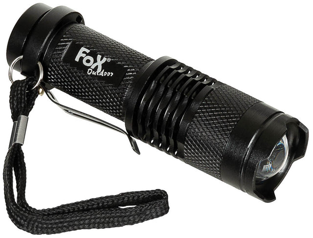 Lampe torche Fox Outdoor Mini 300 lumens portée 150 m corps aluminium 9 cm