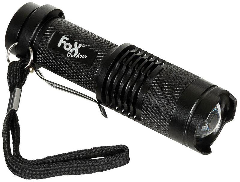 Lampe torche Fox Outdoor Mini 300 lumens portée 150 m corps aluminium 9 cm