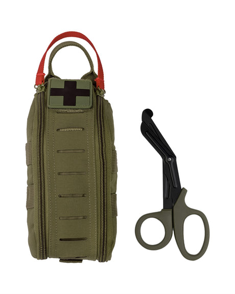 Pochette médicale IFAK Mil-Tec en polyester 700D 18,5 × 9 × 4 cm avec ciseaux inclus