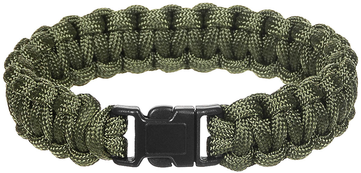 Bracelet en Parachute Cord MFH 19 mm à clip jusqu'à 270 cm de corde en polyester