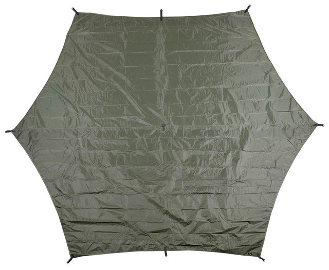 Bâche MFH Hexagon-Tarp 340 x 310 cm colonne d'eau 3000 mm avec 8 piquets