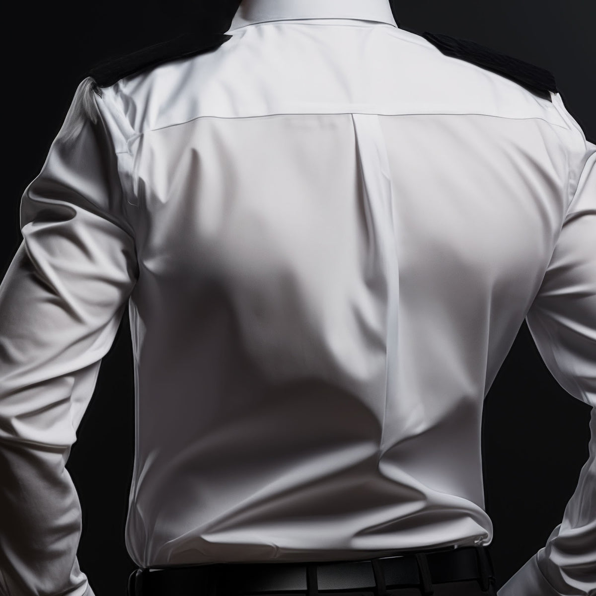 Chemise de service pilote manches longues polycoton 60/40 pattes d'épaules