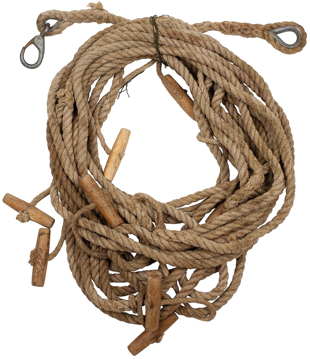 Corde en chanvre suédoise de 16 mm, surplus d'occasion pièce de dotation revendue en lot