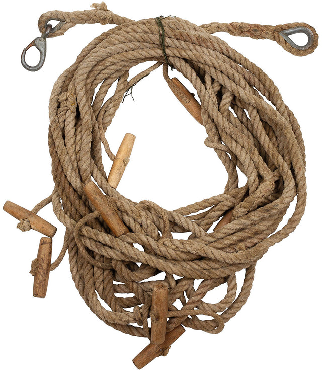 Corde en chanvre suédoise de 16 mm, surplus d'occasion pièce de dotation revendue en lot