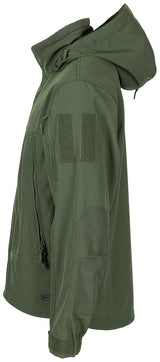 Veste softshell MFH Viper à capuche intégrée et renforts de coudes 8000 mm