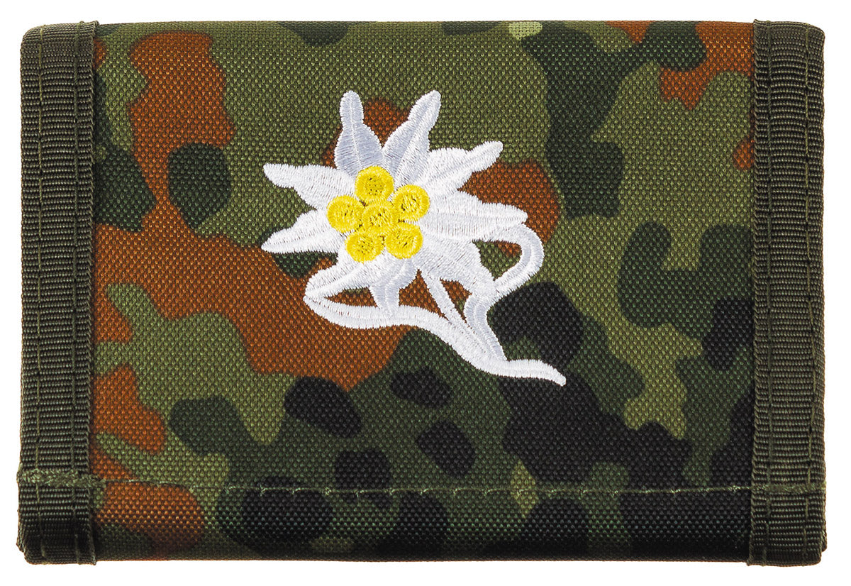 Portefeuille type BW MFH 14,5 x 10 cm avec deux pochettes porte-cartes et insigne