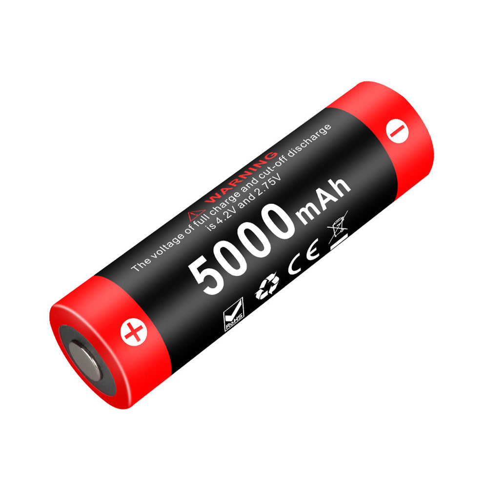 Pile Klarus 21700 5000 mAh lithium-ion 3,6 V rechargeable pour lampes haute puissance