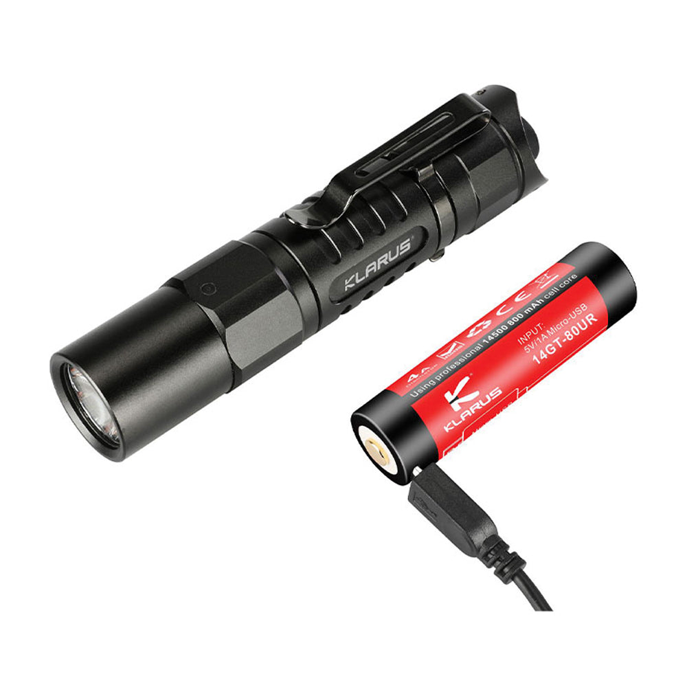 Lampe torche Klarus XT1A 1 000 lumens portée 182 m IPX8 en alliage d'aluminium de qualité