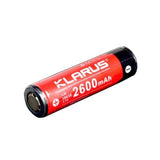 Pile Klarus 18650 2600 mAh lithium-ion 3,7 V rechargeable pour lampes tactiques