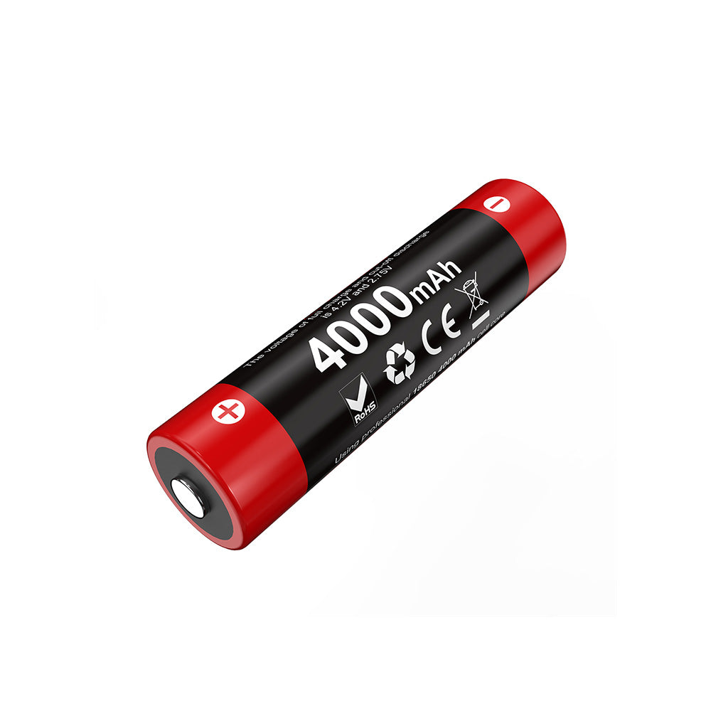 Pile Klarus 18650 4000 mAh lithium-ion 3,6 V rechargeable capacité maximale du format