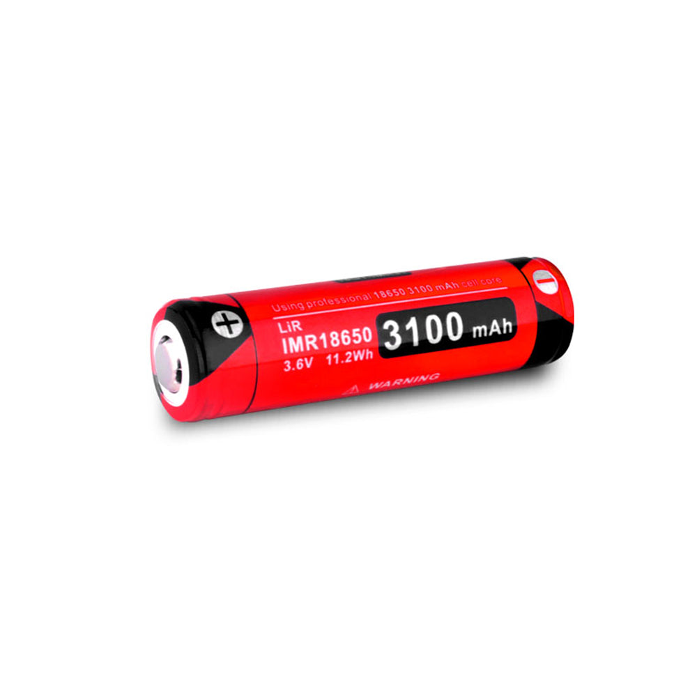 Pile Klarus 18650 3100 mAh lithium-ion 3,6 V rechargeable capacité intermédiaire