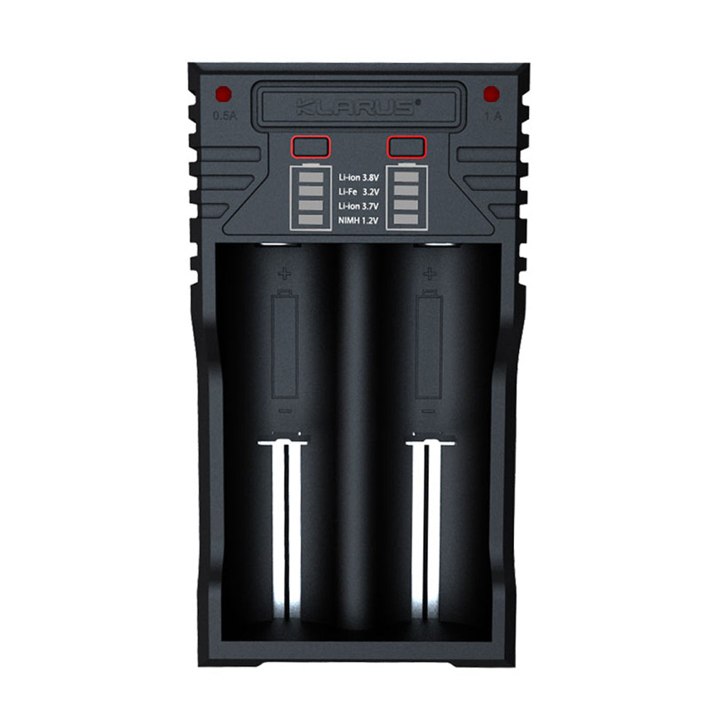 Pile Klarus Chargeur double K2 deux baies pour accumulateurs 18650, 16340 et 14500