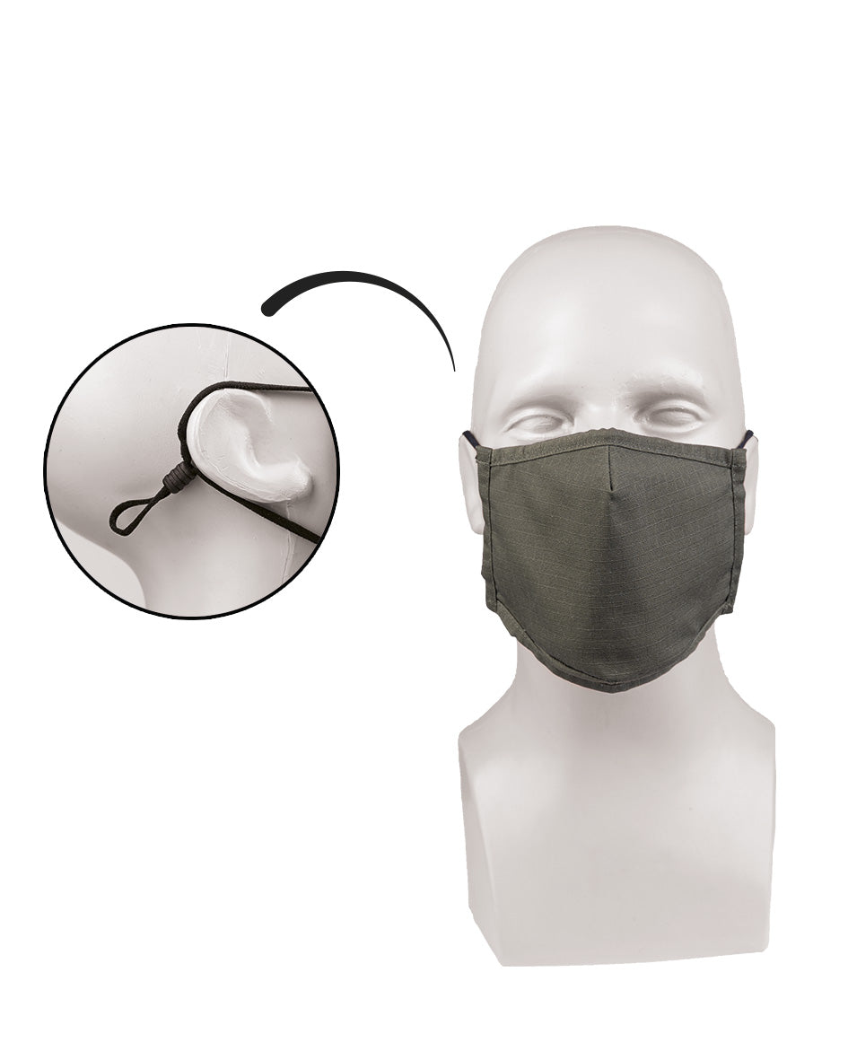 Masque de protection Mil-Tec en coton ripstop doublé lavable à 60 degrés avec pince-nez