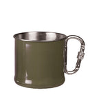Quart de campagne Mil-Tec en acier inoxydable 500 ml avec anse mousqueton, 100 g