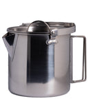 Bouilloire de bivouac Mil-Tec en acier inoxydable 0,7 L avec anse de suspension