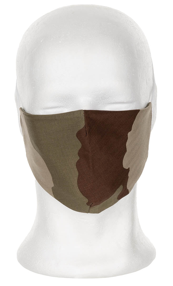Masque bouche-nez lavable MFH en polycoton 65 % polyester et 35 % coton