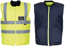Gilet de signalisation britannique réversible, surplus d'occasion, lot de 10