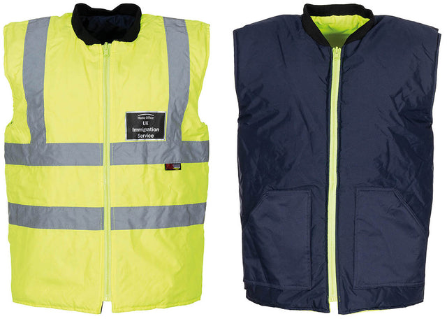 Gilet de signalisation britannique réversible, surplus d'occasion, lot de 10