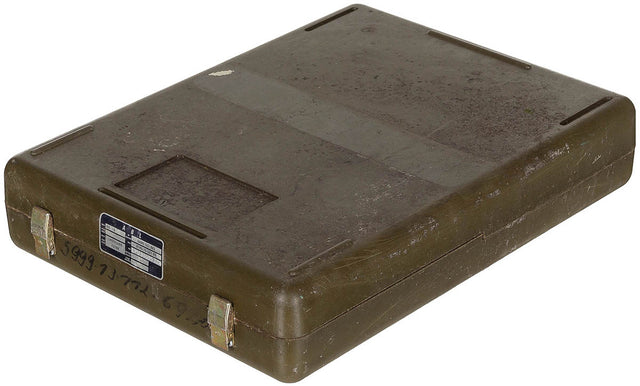 Caisse de transport belge en plastique, surplus d'occasion pour le transport et le rangement