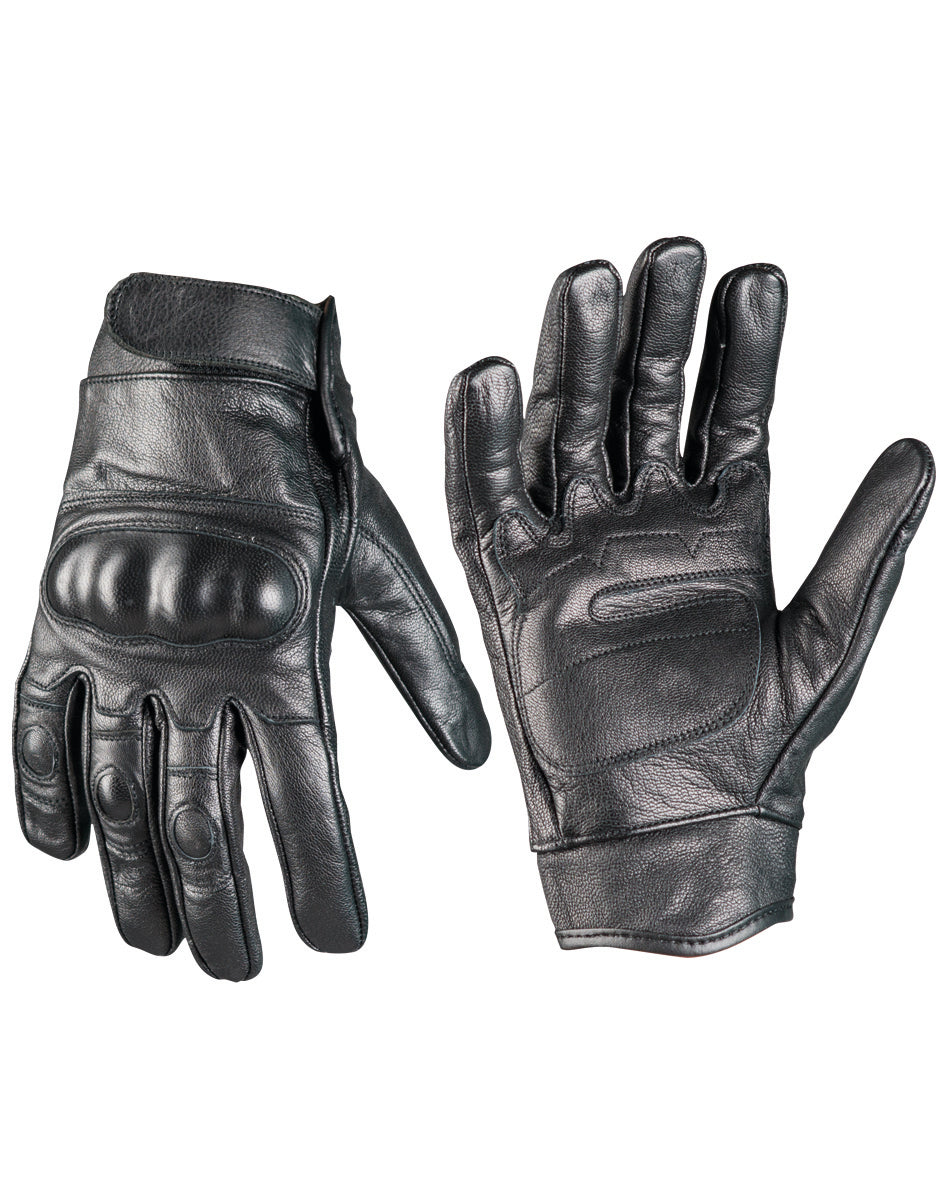 Gants tactiques Mil-Tec en cuir de chèvre avec coque de protection des articulations