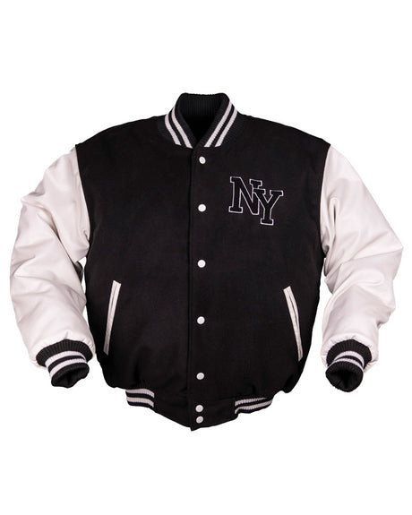 Blouson Mil-Tec NY Baseball ouaté 200 g/m² avec manches en similicuir et bords-côtes