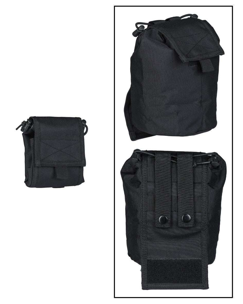 Pochette fourre-tout pliable Mil-Tec en polyester format replié 11 x 4 x 13 cm MOLLE